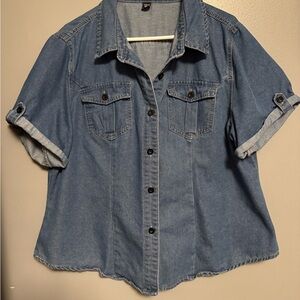 SHEIN Blue Denim Top 2XL
